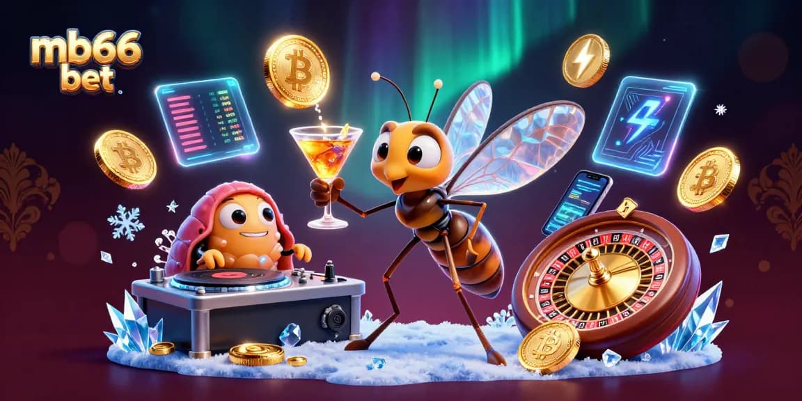 Experience thrilling moments at mb66 bet with a vibrant 3D casino scene filled with exciting elements.