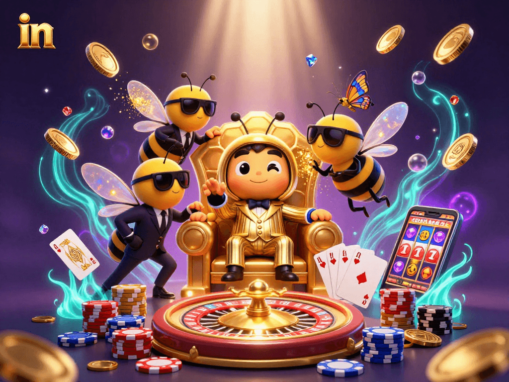 Engage with the spins and thrills of online gaming in this cybernetic casino illustration.